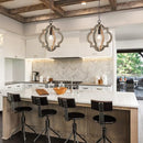 KNWZVC Farmhouse Pendant Wood Light Pendant Light Height Adjustable B095PGG9S8 - Like New