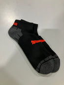 PUMA MEN'S 6 PACK QUARTER CREW SOCKS - SIZE 8-12 BLACK (ASSORTED RED/BLUE/GREY) - Brand New