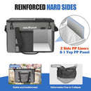 INSMEER SOFT COOLER BAG WITH HARD, 2 CUP HOLDERS, PORTABLE 40L/70 CANS - GRAY - Brand New