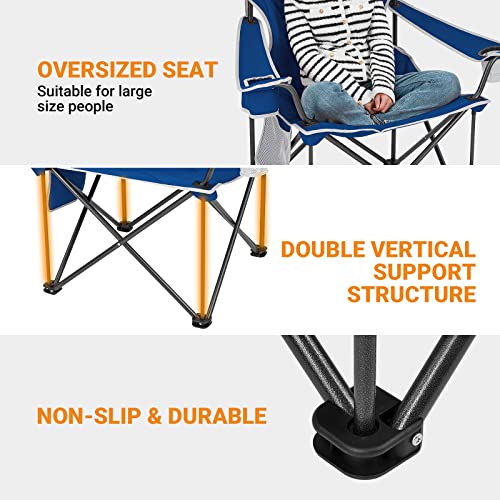 KINGCAMP KAC089 Chair, Folding Camping Quad Chair, Beach Chair, Blue - Brand New