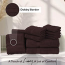 GOLD TEXTILES Premium Bath Towels Set (Pack of 4,27 x 54) 100% Brown - 4 Pcs - Brand New