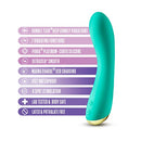 Blush Aria Luscious AF G-Spot Vibrator - Rumbly 7-Mode Rechargeable - (Teal) - Brand New