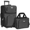 Travel Select Amsterdam Expandable Rolling Upright Luggage, Gray, 2-Piece Set - Brand New