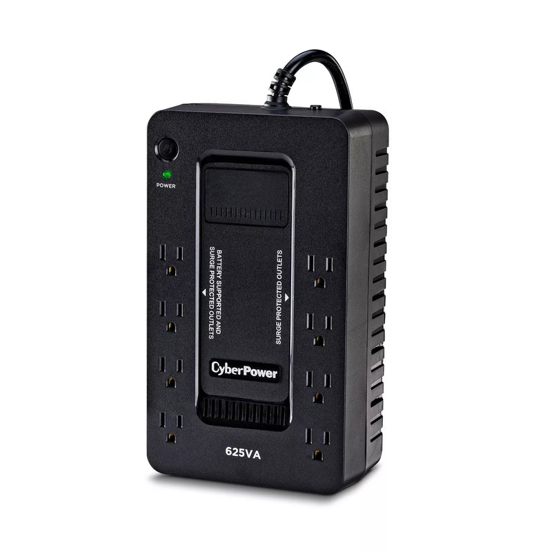 CYBERPOWER XC625-R 625VA/375W 8 OUTLETS UPS - BLACK - Like New