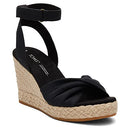 TOMS Women's, Marisela Sandal Black Slubby Woven Size 8 Women Black/Black - Brand New