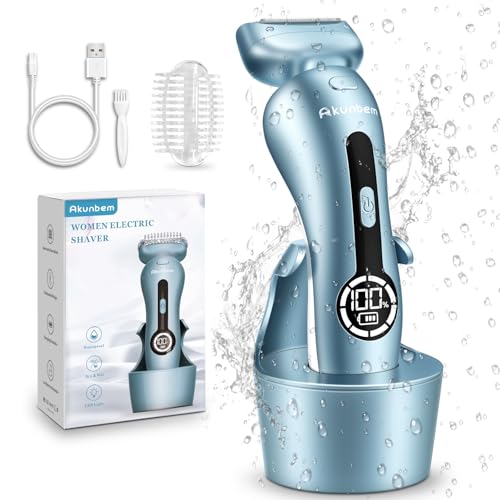 AKUNBEM ELECTRIC RAZORS WOMEN LEGS BIKINI TRIMMER SHAVER WOMEN - BLUE - Like New
