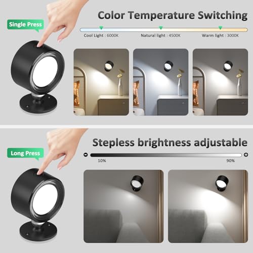 LIGHTBIZ-X120 WALL MOUNTED SCONCES 3000MAH RECHARGEABLE BATTERY - BLACK - Like New