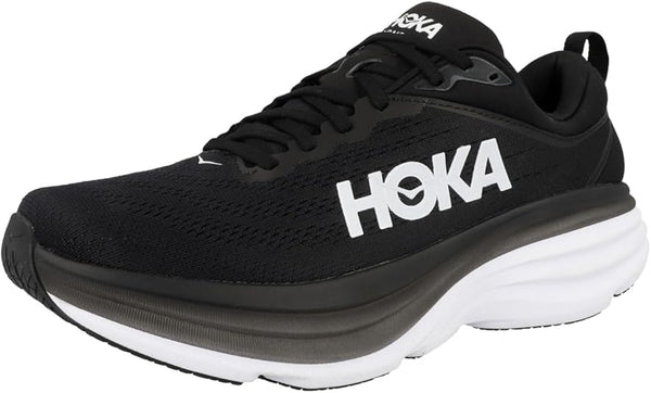 1127953 Hoka Men's Bondi 8 Black/White 10 Wide Like New