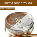 MEGAWISE MASON JAR LIDS 10 PACK REUSABLE CANNING LIDS FOR FOOD STORAGE - SILVER - Like New