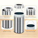 Garvee 18.5 gal/70 L Open Top Trash Can, Stainless Steel Garbage Can, Kiosk - Like New