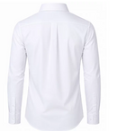 JAMES TAILOR MEN' SLIM FIT LONG SLEEVE STRETCH DRESS SHIRT - SIZE: MEN L - WHITE - Brand New