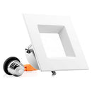 Recessed Lights LED Square Edges Lights 10W (60W) 4000K 630LM 1 Pack White - Like New