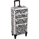 SUNRISE Makeup Case on Wheels 2 in 1 I3561 Hair Stylist Professional - Zebra - Brand New