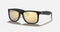 RAY-BAN RB4165 JUSTIN SUNGLASSES, 54MM - MATTE RUBBER BLACK/GOLD MIRROR - Like New