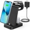 Woruda 3 in 1 Wireless Fast Charging Dock Station for iPhone - BLACK Like New