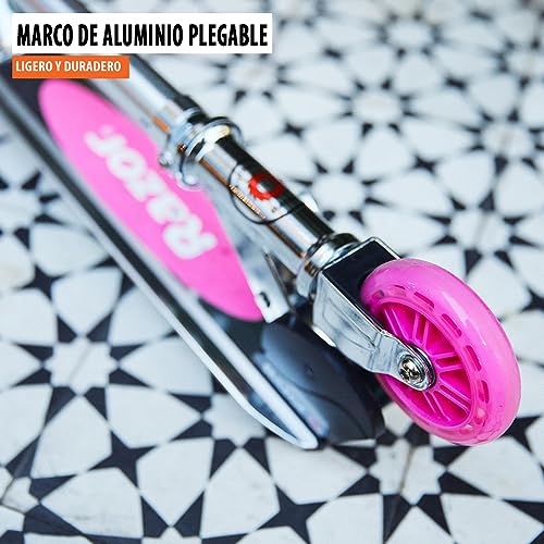 RAZOR A KICK SCOOTER FOR KIDS LIGHTWEIGHT FOLDABLE ALUMINUM FRAME - PINK - Like New