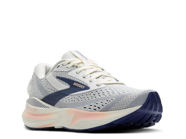 BROOKS ADRENALINE 24 RUNNING SHOE WOMEN'SDNA LOFT V3 - 9 - OFF WHITE/ NAVY/ PINK - Like New