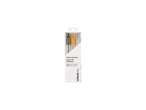 Cricut Joy Glitter Gel Pens Black, Gold, Silver | 3 pens (0.8mm) 2007079