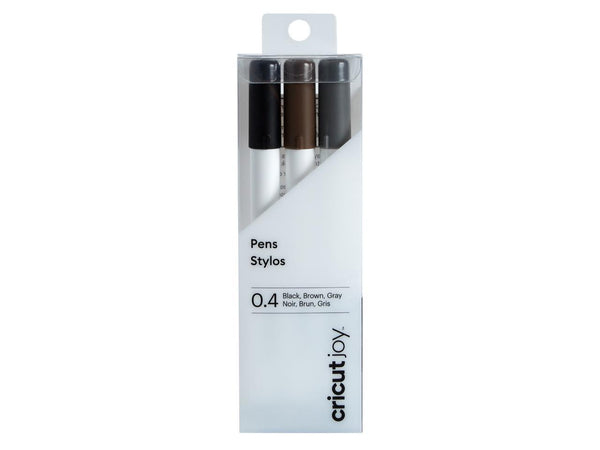 Cricut Joy Fine Point Pens Black, Brown, Gray | 3 pens (0.4mm) 2007076