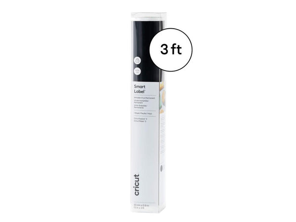 Cricut Smart Label Writable Vinyl - 13" x 3ft - Permanent Adhesive - Rectangle -