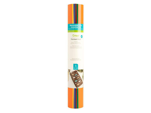 Cricut Premium Vinyl Sampler - 12" x 12" - 6 Sheet - Removable/Matte - Rainbow