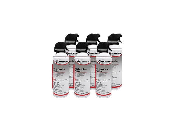 Innovera IVR10016 Compressed Air Duster Cleaner, 10 oz. Can, 6/Pack
