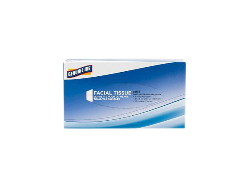 Genuine Joe 26100 2-Ply Facial Tissues GJO26100 - White - 30 Boxes / Carton