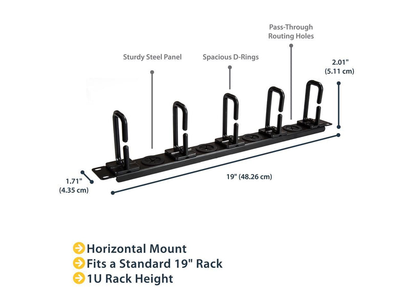 StarTech.com 1U Server Rack Cable Management Panel - Cable Manager