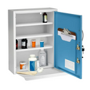 AdirMed Dual Lock Medicine Cabinet Pull-Out Shelf Mountable 999-06-BLU - Blue - Like New