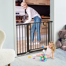 Baby Gate with Door RONBEI Auto Close Baby Gates Black Dog Gate Child Gate - Like New