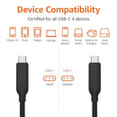 AMAZON BASICS USB-C TO 4 FAST CHARGER CABLE 40 GBPS PACK OF 1 BLACK - Like New