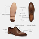 COACH MENS DAVI DERBY - SIZE: MEN 10D (EU M43) - DARK SADDLE - Like New