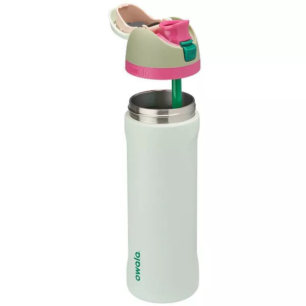 OWALA 24OZ FREESIP STAINLESS STEEL WATER BOTTLE - ALPINE SPORTS GREEN - Like New