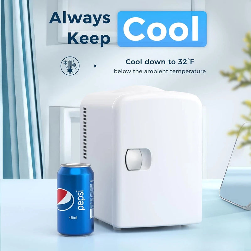 ANTARCTIC STAR COMPACT REFRIGERATOR, PORTABLE MINI FRIDGE, 4L - WHITE - Like New