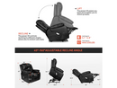 QOMOTOP POWER LIFT FAUX LEATHER RECLINER CHAIR - BLACK - Like New