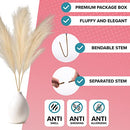 Luxiety World Pampas Grass Decor Tall 48" Set of 3 - Faux Pampas Grass Tall - Brand New