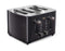 CRUX 4-SLICE TOASTER WITH EXTRA WIDE SLOTS & 6 SETTING SHADE CONTROL - BLACK - Like New
