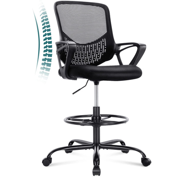 SMUG Adjustable Counter Height Office Chair, Black, Mesh - Like New