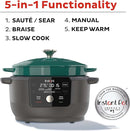 Instant Pot Electric Round Dutch Oven 6-Quart 1500W 5-in-1 140-0054-01 - Green - Like New