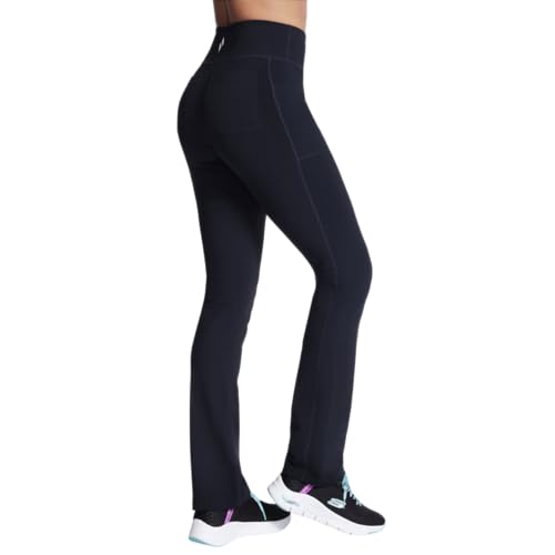 SKECHERS WOMEN'S GO WALK HIGH WAISTED PANT SIZE: WOMEN L - BLACK W03PT84 - Brand New