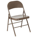Flash Furniture 4 Pack HERCULES Series Double Braced Beige Metal Folding Chair - Brand New