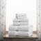 BIBB HOME SUPERIOR EGYPTIAN COTTON PILE HEAVYWEIGHT 6-PIECE SET SILVER/SEAL GRAY - Brand New