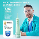 COSLUS E40 PORTABLE WATER FLOSSER FOR TEETH 10 PRESSURE SETTINGS - GREEN - Brand New