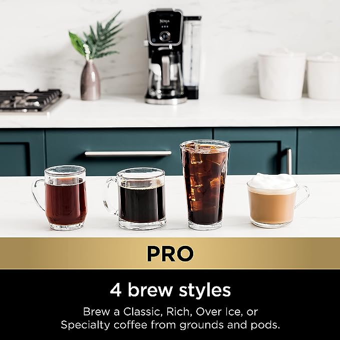 Ninja DualBrew Pro Specialty Coffee System 12-Cup Drip Coffee Maker CFP30- BLACK Like New