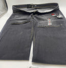 BLU ROCK MEN'S CASUAL FLEX STRETCH SLIM STRAIGHT JEANS - SIZE: 42X31 - JET BLACK - Brand New
