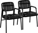 YAHEETECH SET OF 2 MEETING CHAIRS OFFICE CHAIRS - BLACK - Brand New