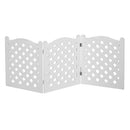 Etna 3 Panel Pet Gate - Trifold White Trellis Dog Gate for Stairs - Brand New
