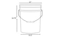 House Naturals 5 Gallon Buckets pails Airtight Black Lids Pack of 3 - New - Brand New