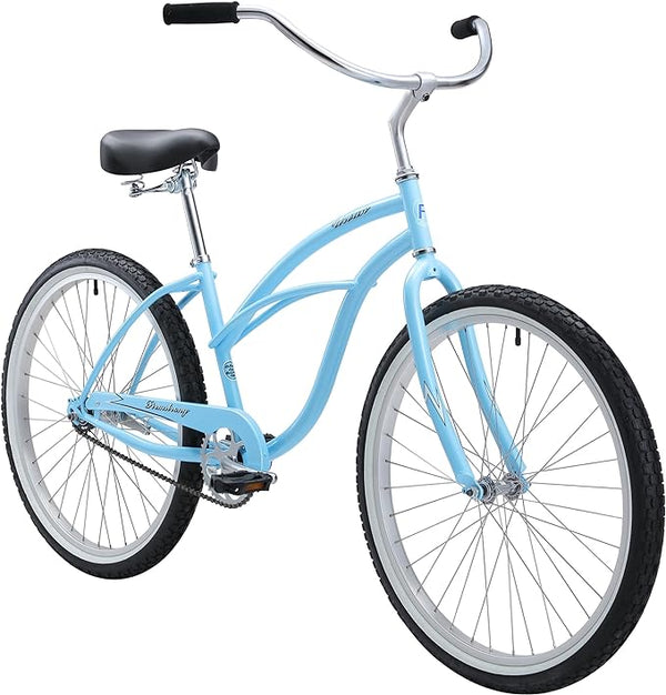 Firmstrong Urban Lady Beach Cruiser Bicycle 26" BABY BLUE WITH BLACK SEAT/GRIPS Like New