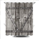 4 Pcs Rustic Shower Curtain Set Wooden Barn Shower Curtain Fabric - Brand New